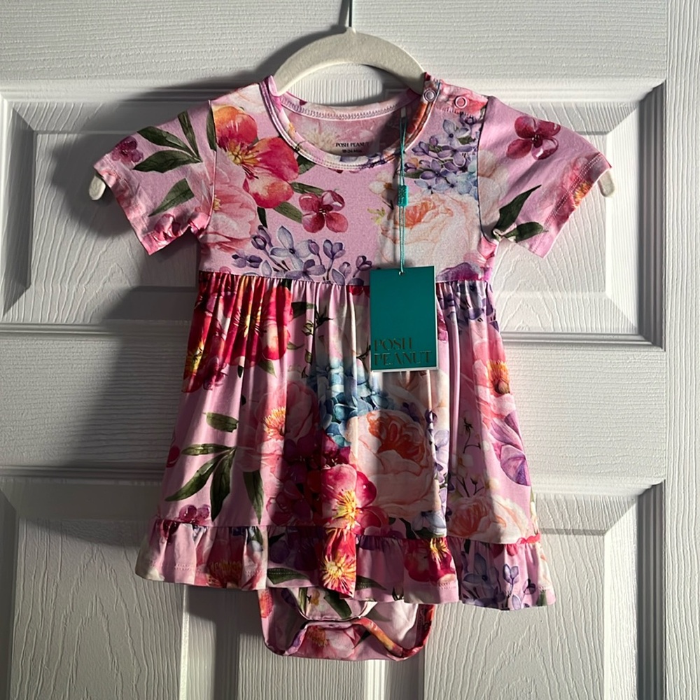 NWT Posh Peanut Twirl Bodysuit 18-24m Pari (light pastel purple)